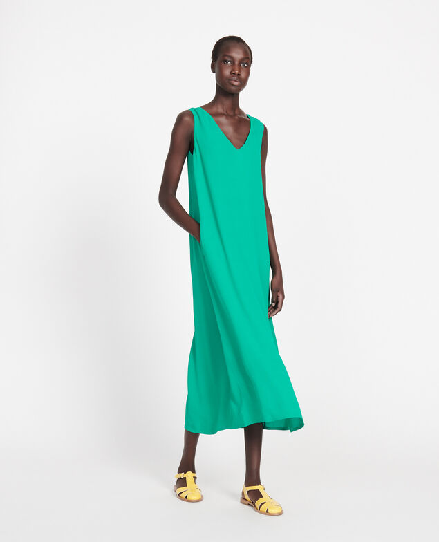 Langes Kleid Golf green