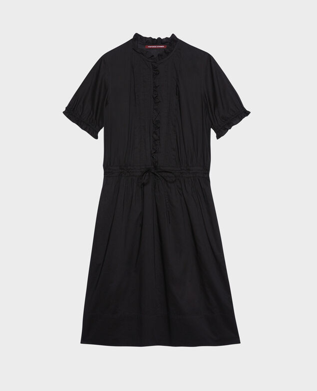 Kurzärmliges Kleid aus Baumwolle 7016c 09 black