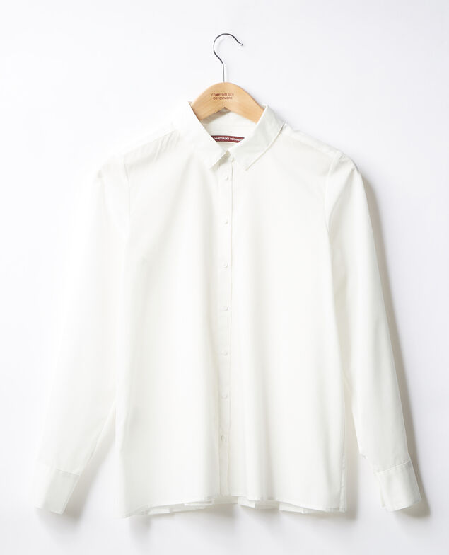 Bluse mit Rückenfalten Blanc
