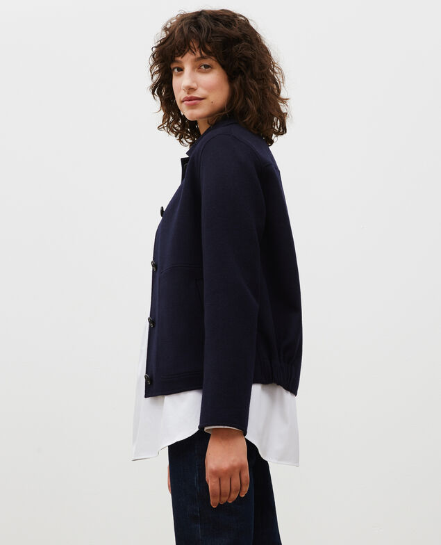  Jacke aus Doubleface-Wolle Night sky