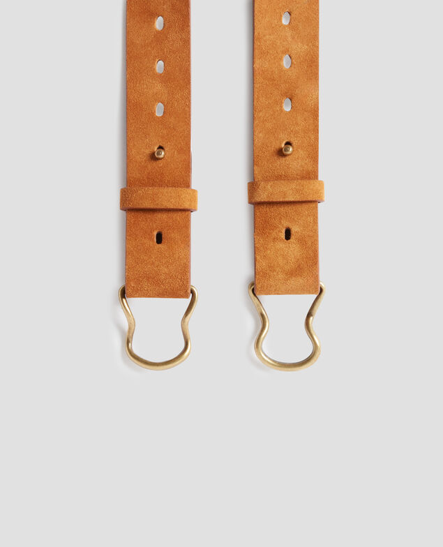 Schmaler Wildledergürtel H323 camel
