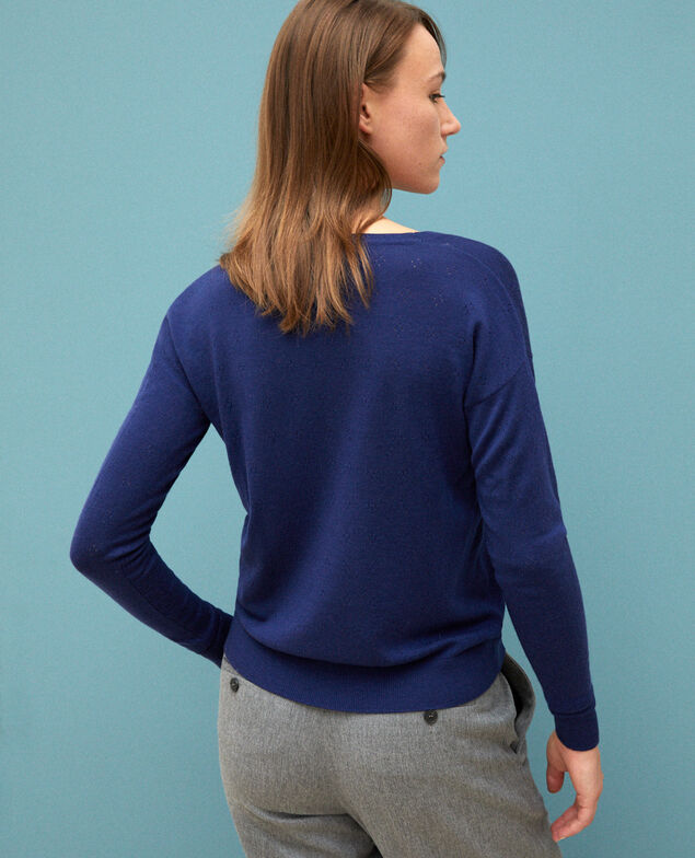Pullover aus Merinowolle Medieval blue