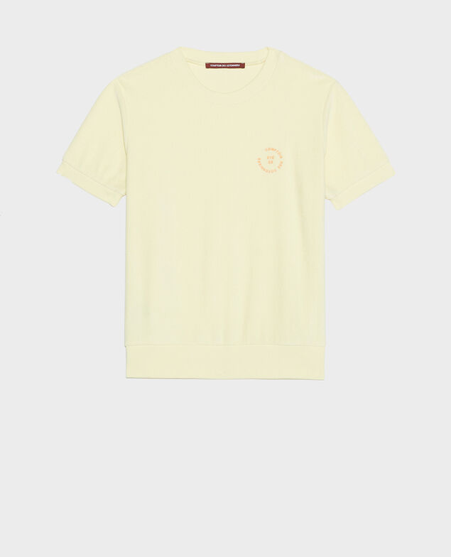 Frottee-T-Shirt aus 100 % Baumwolle Tender yellow