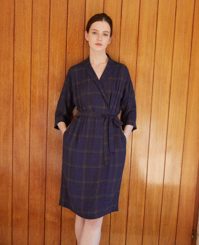 Wickelkleid Blau