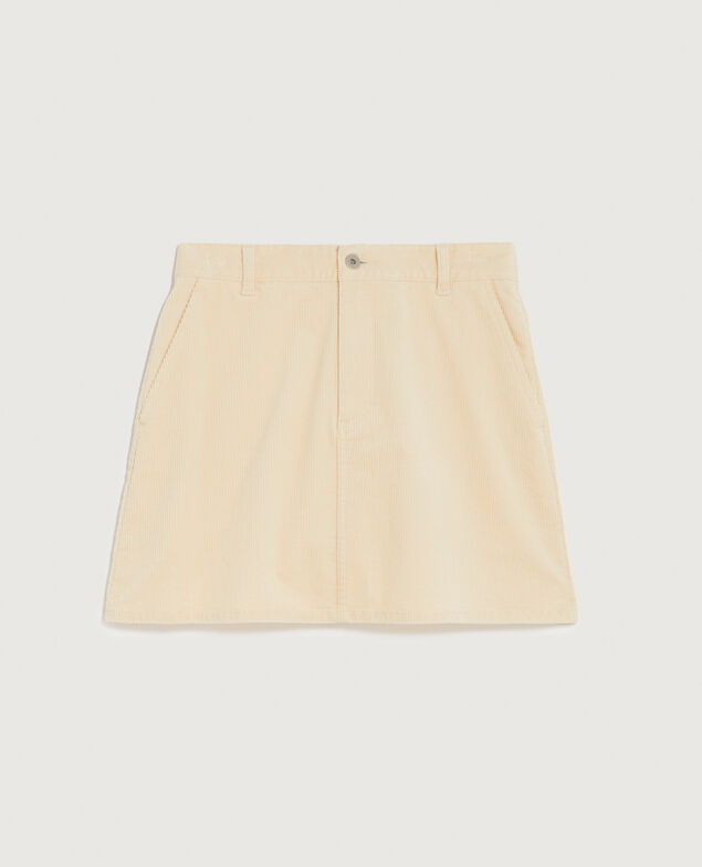 Kurzer Cordrock U010 off white