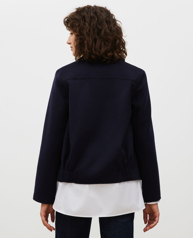  Jacke aus Doubleface-Wolle Night sky
