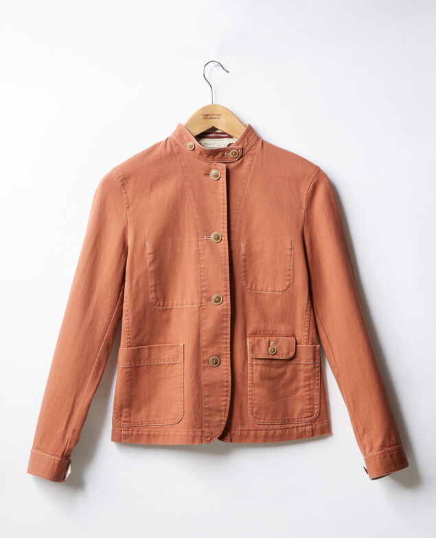 Jacke mit Mao-Kragen Auburn