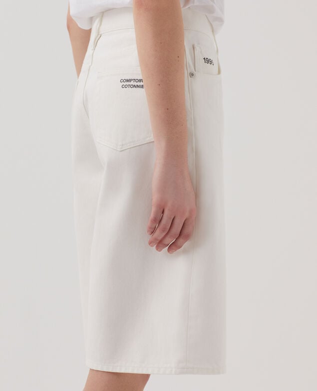 Jeansshorts aus Baumwolle H003 white