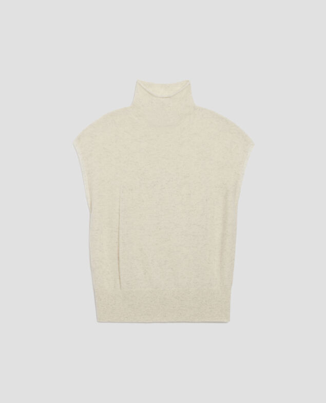 Ärmelloser Pullover aus Kaschmir I011 lurpak ecru