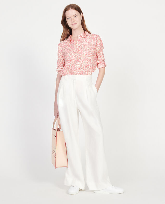 Bluse mit Aufdrucken Feuillage buttercream