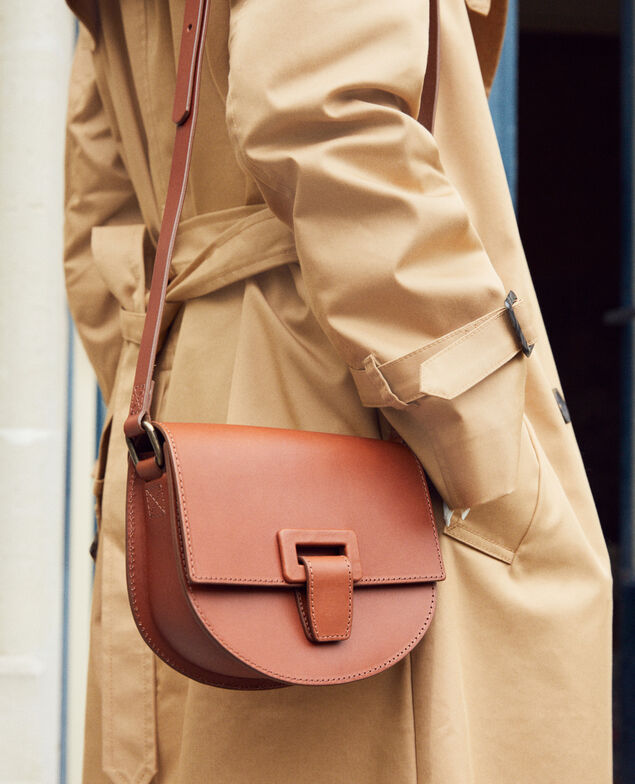 Kleine Demi-Lune-Tasche Camel