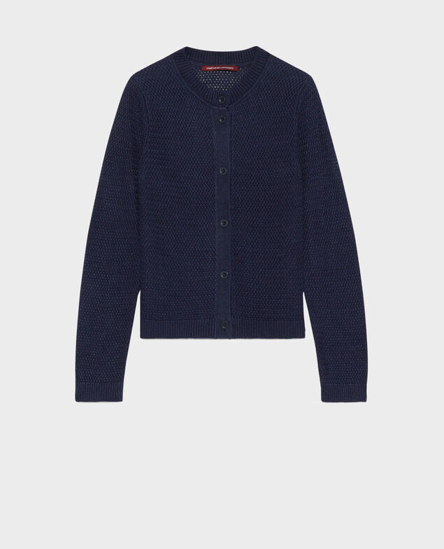Cardigan aus Leinen 68 blue