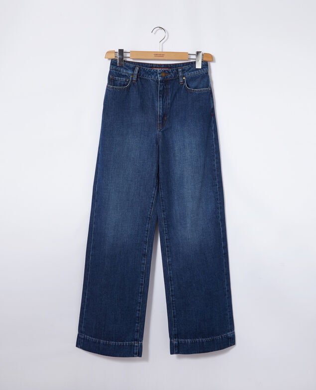 Wide Full Lenght-Jeans Blau