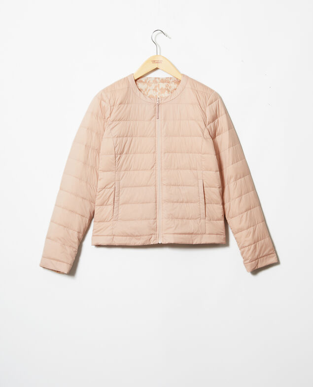Daunenjacke Mademoiselle Plume  Ikat pink beige