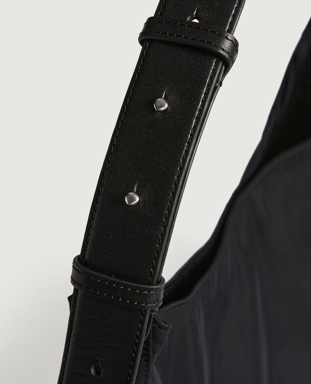 Große Tasche aus Nylon H091 black beauty