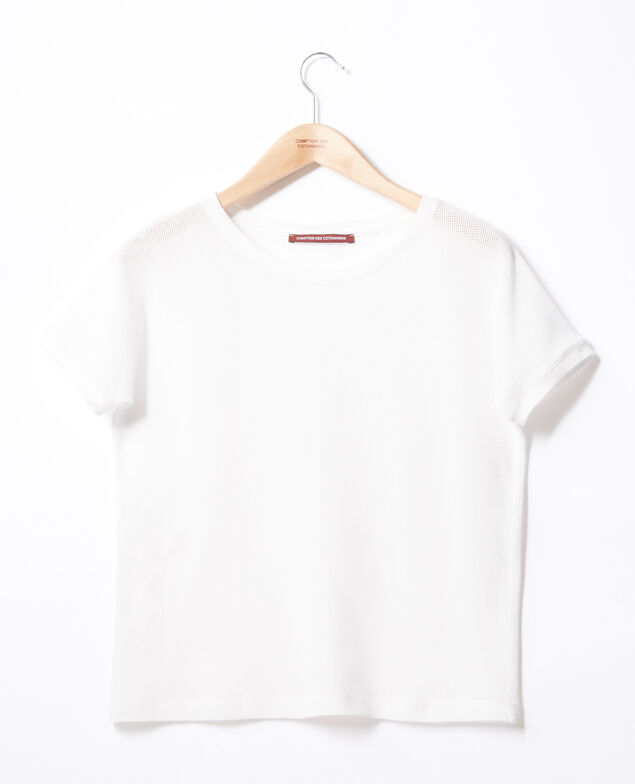 T-Shirt mit Rundhalsausschnitt Off white