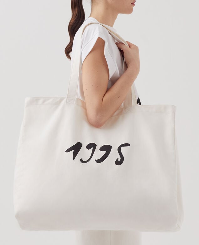 Maxi Shopper aus Baumwolle  H003 white