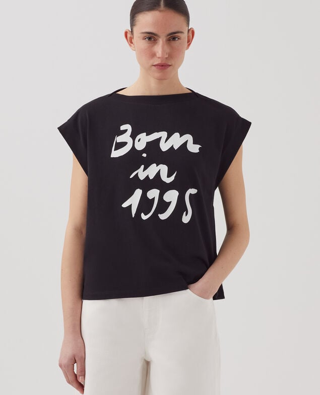 Boxy T-Shirt aus Baumwolle J094 black base 95
