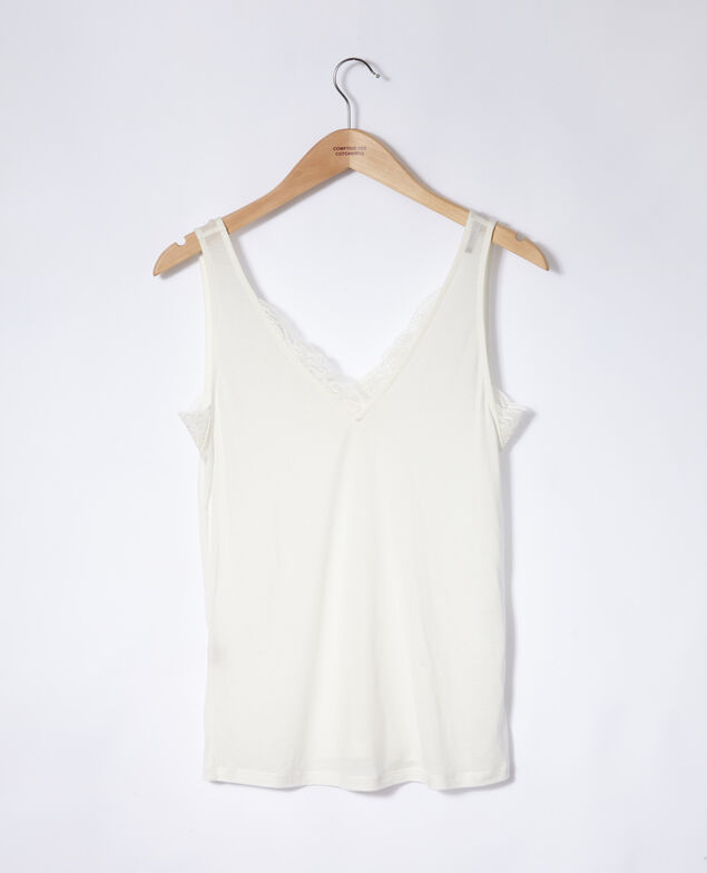 Top mit Spitze Off white