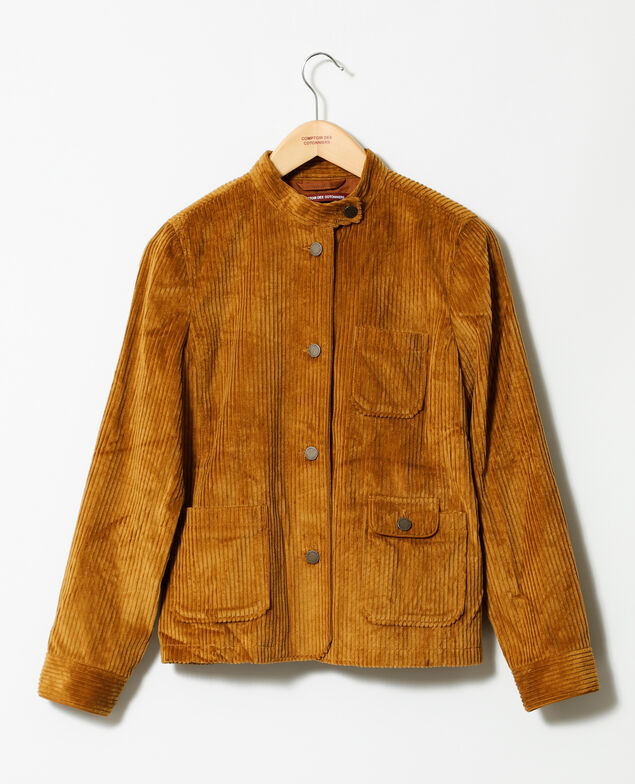 Jacke aus grobem Cord Golden brown