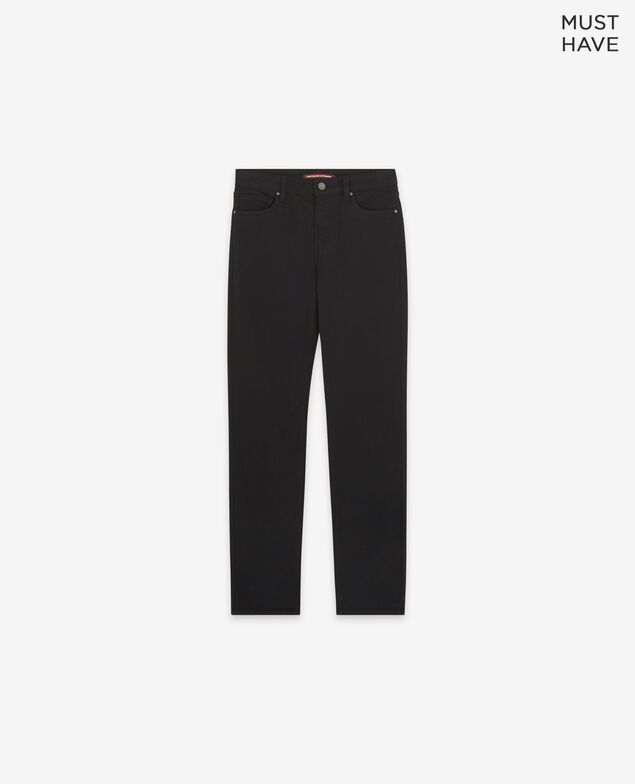 Jeans in Zigarettenform mit Pfirsichhauteffekt Noir