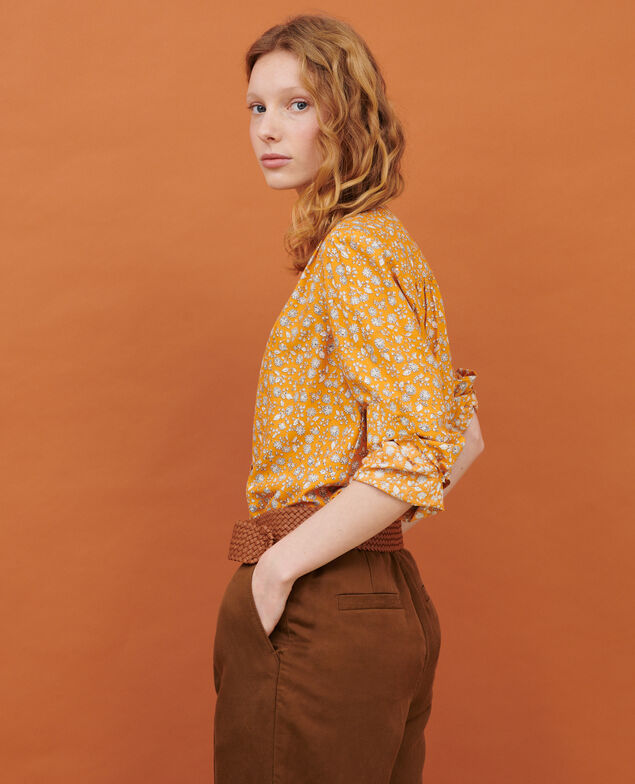 Fließende Bluse 96 print orange