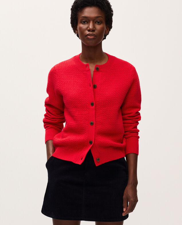 Cardigan mit Rundhalsausschnitt  U150 red