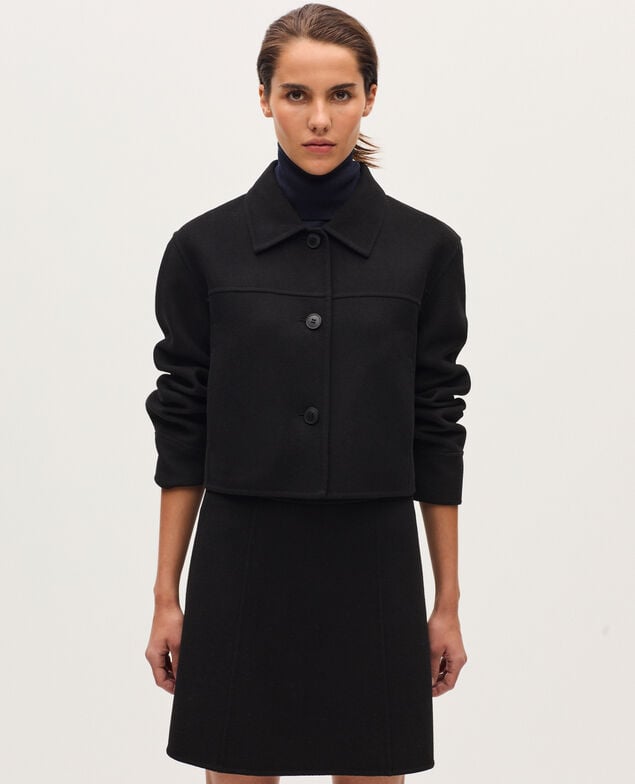 Kurze doppelseitige Jacke H091 black beauty