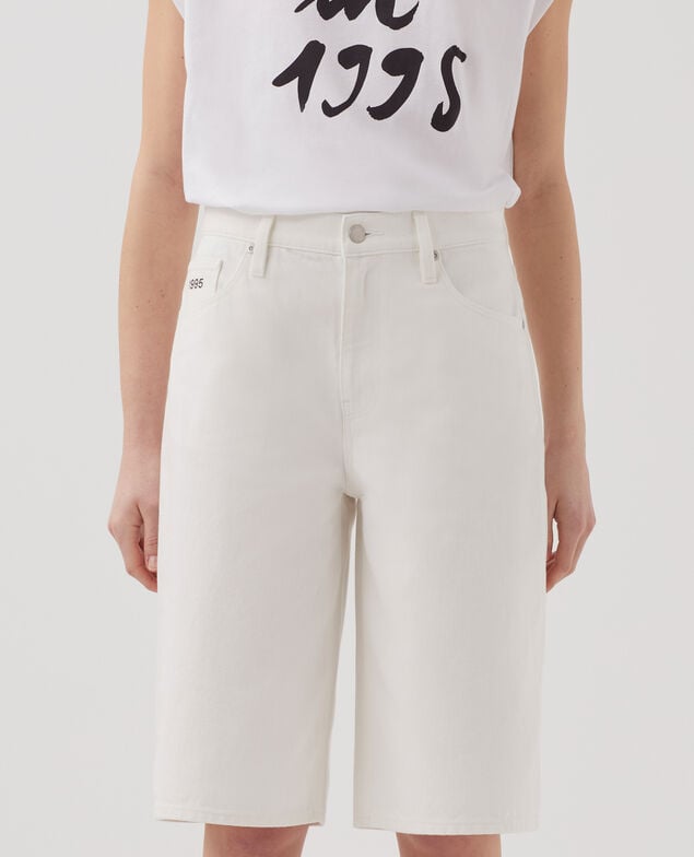 Jeansshorts aus Baumwolle H003 white