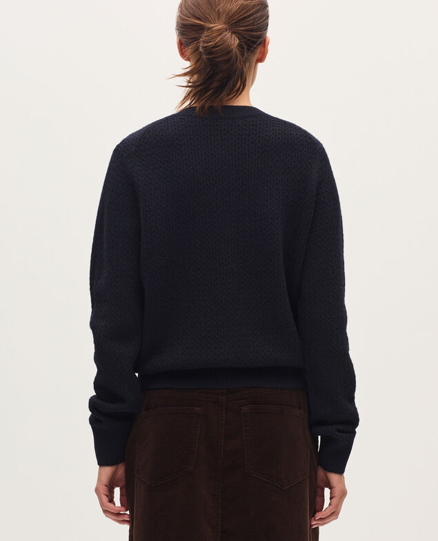 Cardigan mit Rundhalsausschnitt  U690 navy