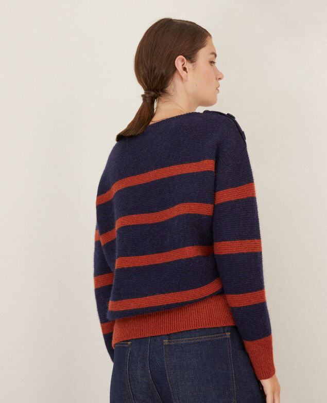 Pullover mit U-Boot-Ausschnitt Peacoat/picante