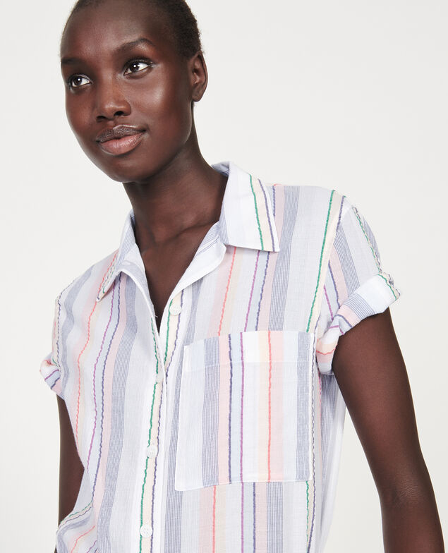 Baumwollbluse Stripes multico
