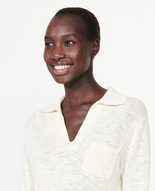 Pullover mit Leinen Gardenia