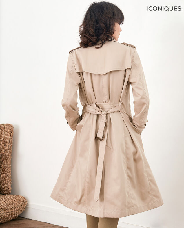 Klassischer schnitt trenchcoat Tan