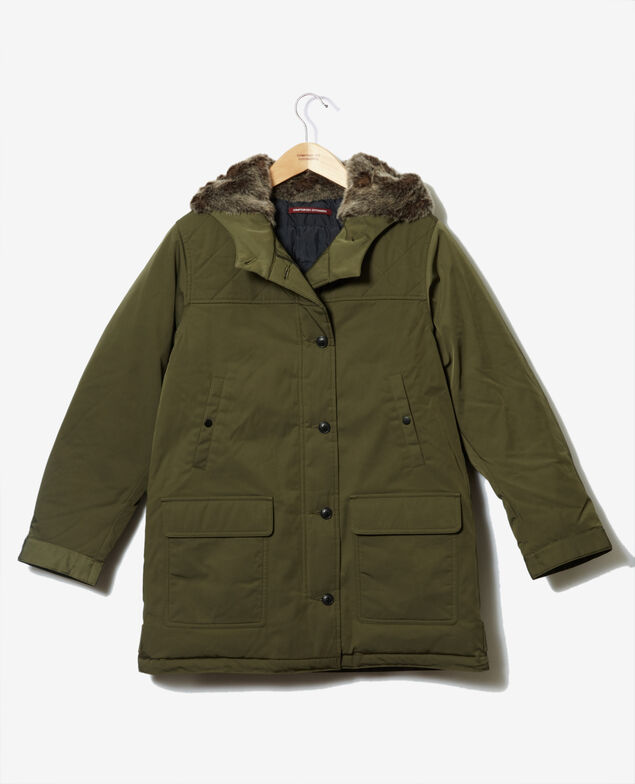 Parka mit einer Kapuze Olive night