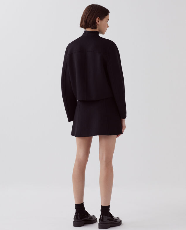 Kurze, doppelseitige Jacke H091 black beauty