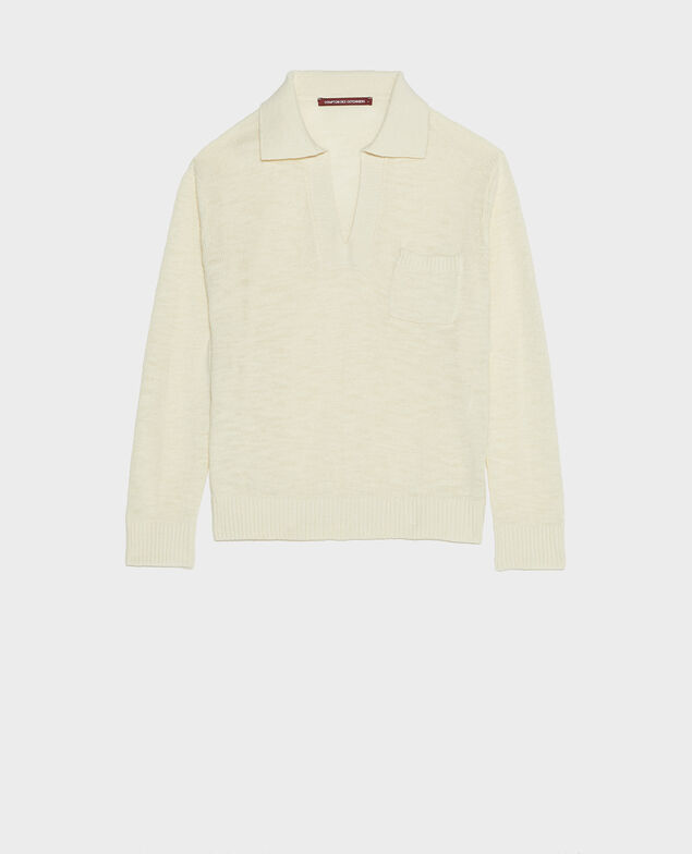 Pullover mit Leinen Gardenia