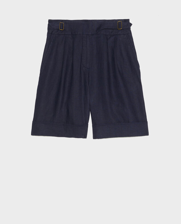 Shorts aus Leinen Maritime blue
