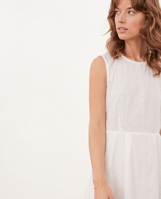 Besticktes Kleid Blanc