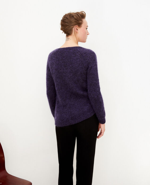 Pullover mit Mohair und Lurex Violett