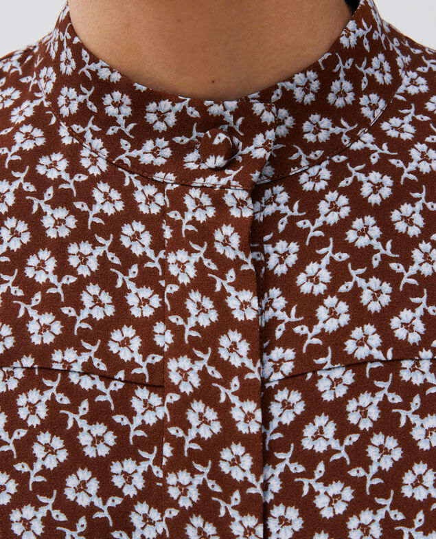  Langärmlige Bluse mit Blumenprint Print fleurettes tortoise shell