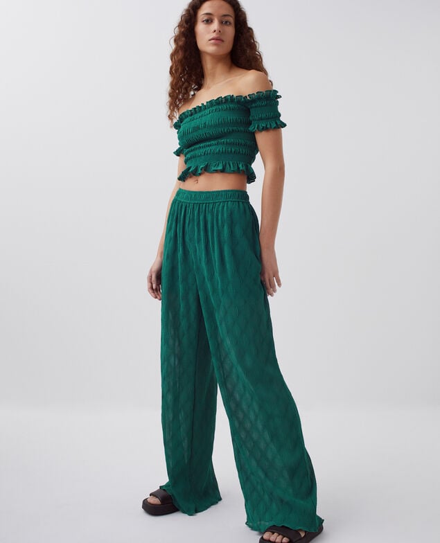 Weite fließende Hose H644 spruced-up blue