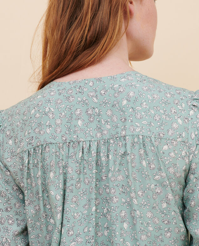 Fließende Bluse 96 print green