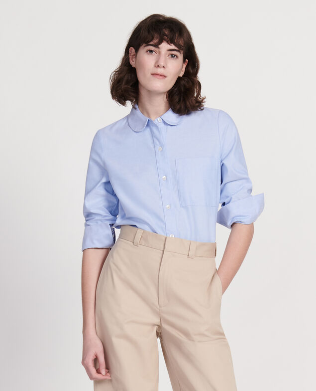Baumwollbluse  Chambray blue