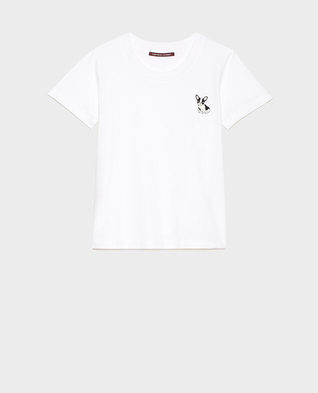 Léon T-Shirt aus Baumwolle Optical white