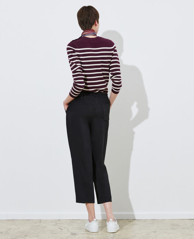 Hose fließender Fall elastischer Bund Black beauty