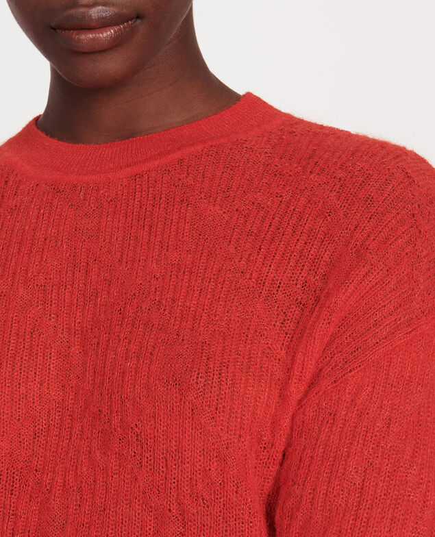 Pullover aus Baby-Alpaka Fiery red
