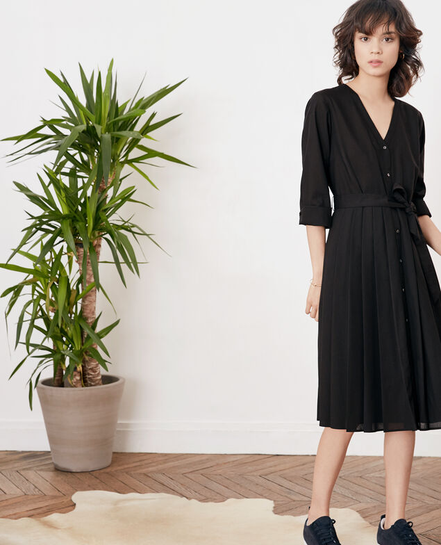 Kleid mit Falte Noir