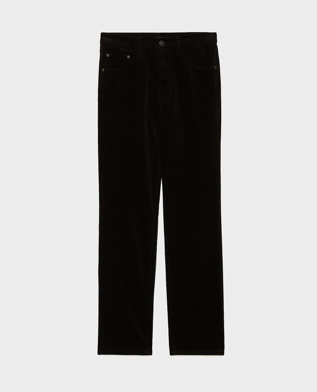 SLIM STRAIGHT - Gerade  5 Pocket-Jeans aus Samt Black beauty