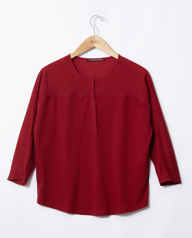 T-Shirt aus Bimaterial Rio red